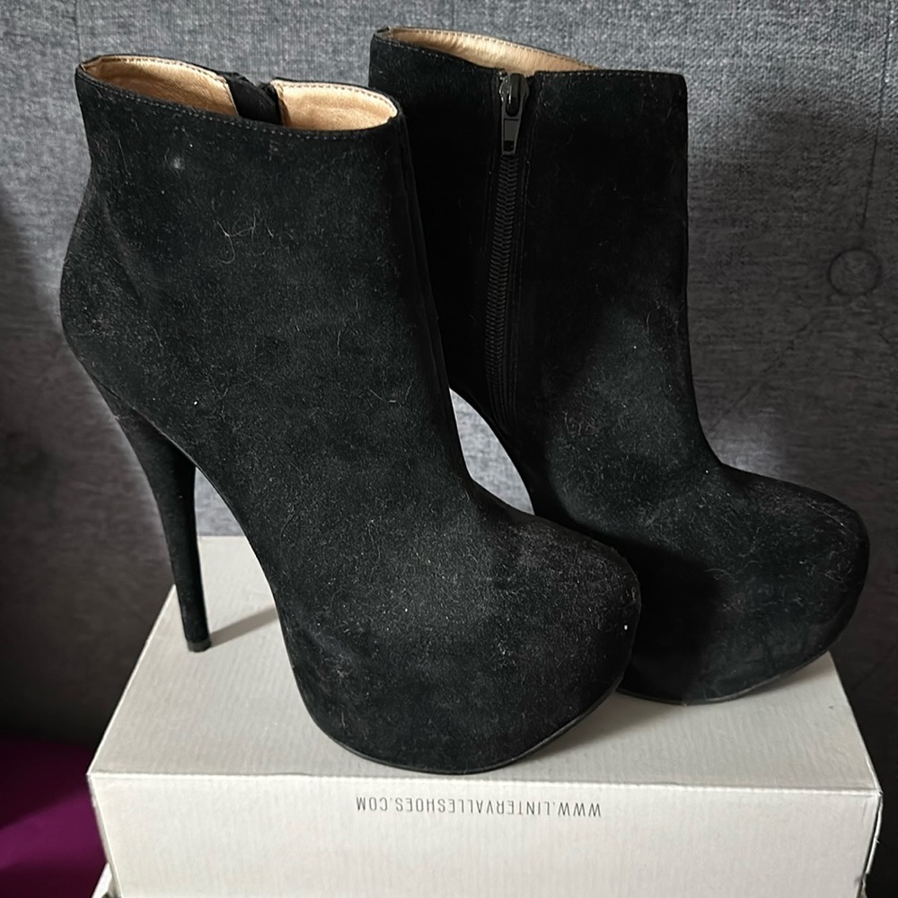 B2 Faux Suede Platform Booties